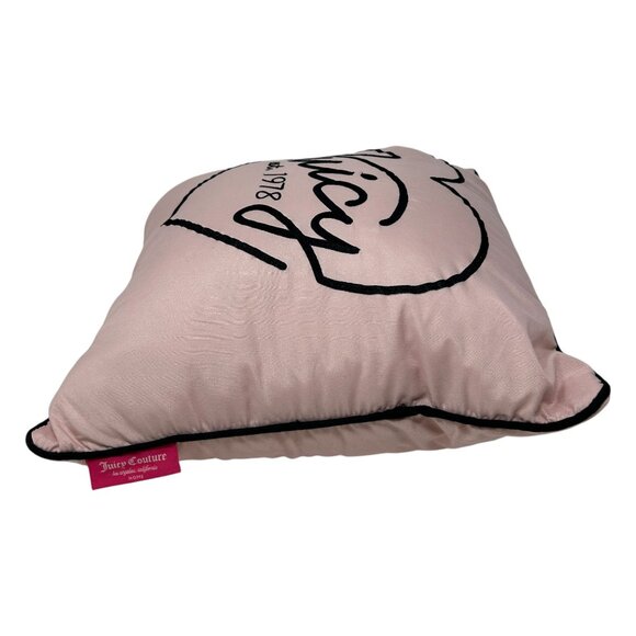 Juicy Couture Pink Throw Pillow Heart Home Decor Accent Logo Baddie Coquette Y2K - Picture 7 of 15